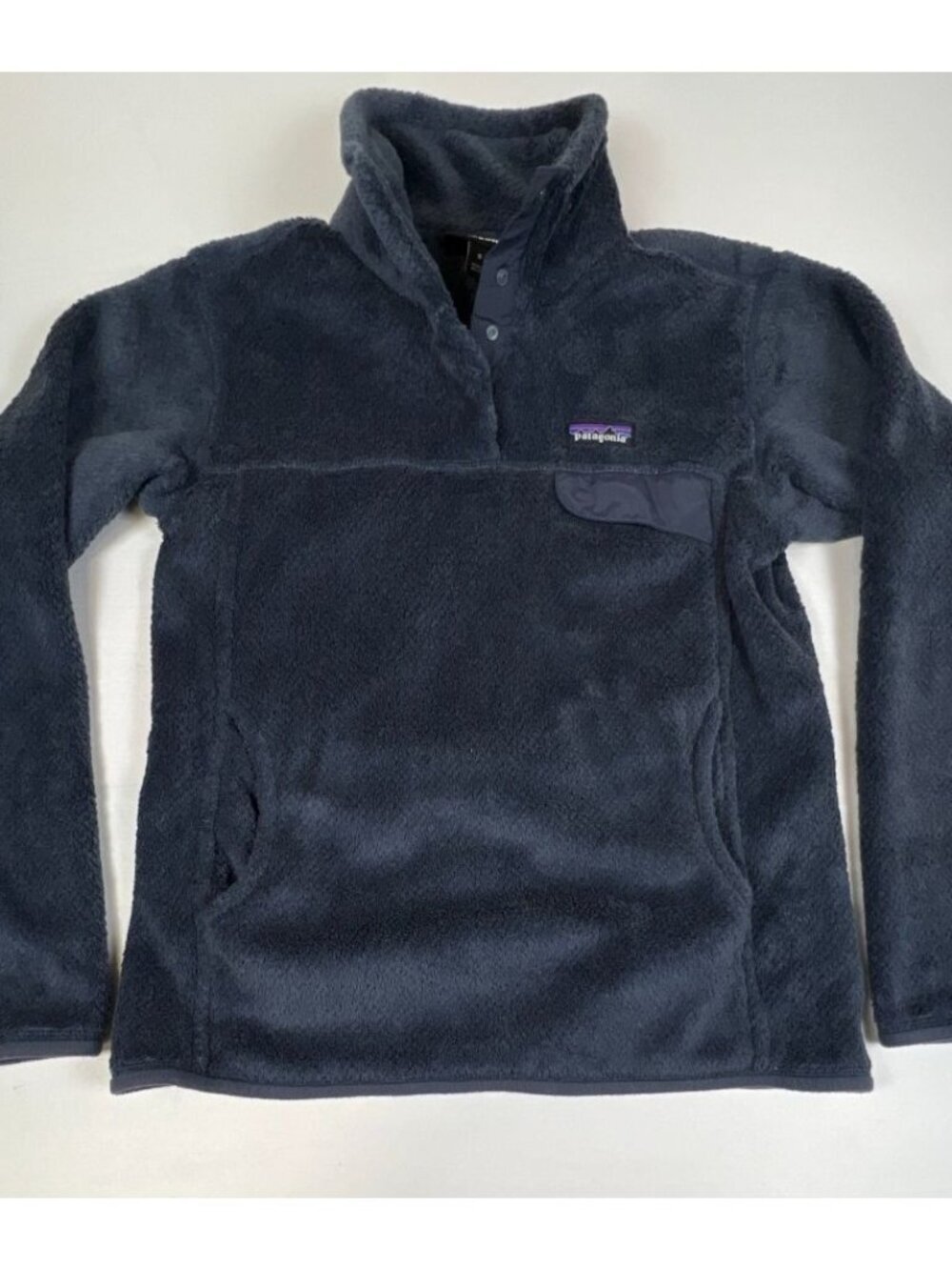 Patagonia Men M Re-Tool Snap-T Fleece Pullover Navy Blue Polartec Thermal Weight